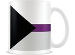 Pyramid International - Tazza Da Caffè "Demisexual"", Bandiera PM4396 (Taglia Unica) (Bianco/Nero/Viola)"
