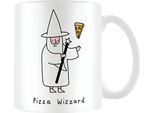 Obinsun - Tazza Da Caffè, Pizza Wizard PM4035 (12 Cm X 10,5 Cm X 8,7 Cm) (Bianco/Nero)