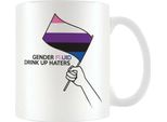 Pyramid International - Tazza Da Caffè "Genderfluid"" PM4317 (Taglia Unica) (Bianco/Nero/Viola)"