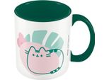 Pusheen - Tazza Da Caffè "Tropical"", A Contrasto PM3838 (Taglia Unica) (Verde/Bianco)"