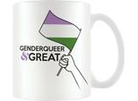 Pyramid International - Tazza Da Caffè "Genderqueer"" PM4326 (Taglia Unica) (Bianco/Nero/Viola)"