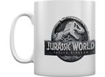Jurassic World - Tazza Da Caffè, Logo PM1534 (Taglia Unica) (Bianco/Grigio)