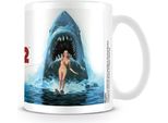 Jaws - Tazza Da Caffè, Poster PM1394 (Taglia Unica) (Blu/Bianco)
