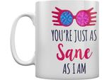 Harry Potter - Tazza Da Caffè "Just As Sane"" PM1798 (Taglia Unica) (Bianco/Nero/Rosa)"