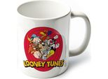 Looney Tunes - Tazza Da Caffè, Logo PM1524 (Taglia Unica) (Bianco/Rosso/Giallo)