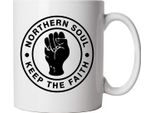 Northern Soul - Tazza Da Caffè, Logo PM1390 (Taglia Unica) (Bianco/Nero)