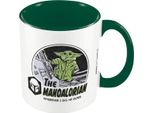 Star Wars: The Mandalorian - Tazza Da Caffè "Wherever I Go He Goes"" PM2350 (Taglia Unica) (Verde/Bianco)"