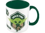 Star Wars: The Mandalorian - Tazza Da Caffè "Snack Time"" PM2490 (Taglia Unica) (Bianco/Verde)"