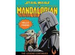 Star Wars: The Mandalorian - Stampa Su Tela "Hello Friend"" PM3398 (40 Cm X 50 Cm) (Blu/Nero/Giallo)"