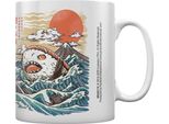 Ilustrata - Tazza Da Caffè "Sharkiri Sushi"" PM2114 (Taglia Unica) (Bianco/Arancione)"