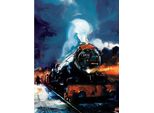 Harry Potter - Stampa Su Tela, "Hogwarts Express"" PM3320 (30 Cm X 40 Cm) (Marrone/Crema/Nero)"
