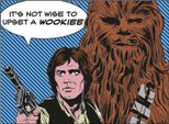 Star Wars - Stampa Su Tela "Non è Saggio Turbare Un Wookiee"" PM3325 (80 Cm X 60 Cm) (Blu/Marrone/Bianco)"