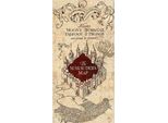 Harry Potter - Stampa Su Tela, "Mappa Dei Marauders"" PM3299 (100 Cm X 50 Cm) (Crema/Nero/Rosso Vino)"