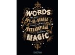 Harry Potter - Stampa Su Tela "Parole"" PM3342 (80 Cm X 60 Cm) (Nero/Bianco/Oro)"