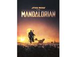 Star Wars: The Mandalorian - Stampa Su Tela, Dusk PM3369 (40 Cm X 30 Cm) (Arancione/Nero)