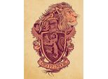 Harry Potter - Stampa Su Tela, Grifondoro PM3486 (80 Cm X 60 Cm) (Crema/Rosso)