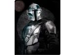 Star Wars: The Mandalorian - Stampa Su Tela, Stile Cerchio PM3493 (40 Cm X 50 Cm) (Nero/Grigio)