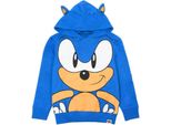Sonic The Hedgehog - Felpa Con Cappuccio Per Ragazzi NS6691 (128) (Blu)