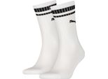 Puma - Calzini "Heritage"" Per Uomo/Donna Unisex (Confezione Da 2) RD1890 (35 Eu - 38 Eu) (Bianco/Nero)"