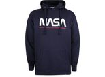 Nasa - Felpa Con Cappuccio Da Uomo TV347 (L) (Blu Navy)