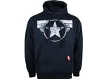 Capitan America - Felpa Con Cappuccio Da Uomo TV149 (Xl) (Blu Navy)