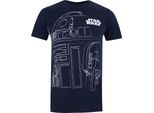 Star Wars - Maglietta Per Ragazzi TV457 (104) (Blu Navy)