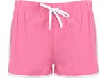 Sf - Pantaloncini Da Donna PC3562 (42 It) (Rosa Acceso/Bianco)