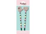 Pusheen - Matita, Set Botanico 2 Pezzi PM4354 (Taglia Unica) (Verde/Rosa/Giallo)