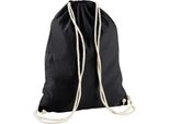 Westford Mill - Borsa Da Ginnastica In Cotone Riciclato BC5020 (Taglia Unica) (Nero)
