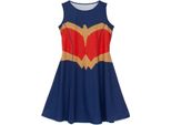 Abito Costume Wonder Woman Per Bambina NS6349 (140) (Blu/Rosso)