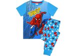Spider-Man - Pigiama Per Bambini NS6343 (140) (Blu/Rosso/Bianco)