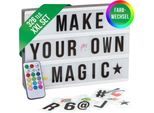 Easymaxx Light Box Led Light Box Più Set Di Scrittura Messaggi Personalizzati Mega Set 150 Emoji Colorate 173 Lettere Intercambiabili Numeri Simboli