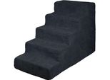 Scale Per Cani Scale Per Gatti Scale Per Animali Domestici Ausilio Per Arrampicarsi Rivestimento In Peluche 5 Gradini Nero