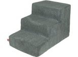Scale Per Cani Scale Per Gatti Scale Per Animali Domestici Ausilio Per Arrampicarsi Rivestimento In Peluche 3 Gradini Grigio Scuro