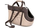 Borsa Da Trasporto Leggera Per Cani 25X50X27 Cm - Morbida Imbottitura Con Maniglia Per Il Trasporto, Beige