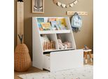 Sobuy KMB83-W Scaffale Per Bambini Libreria Per Bambini Scaffale Per Cameretta Per Bambini Scaffale Per Bambini