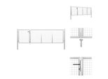 Vidaxl Cancello Da Giardino In Acciaio 350 X 75 Cm Argento - Cancelli Da Giardino