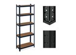 Relaxdays Scaffale Nero Per Carichi Pesanti A 5 Livelli