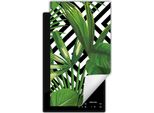 Darhaus Piastra Di Copertura Per Stufa 1 Pezzo 30X52 Cm Tappetino Antiscivolo Roll-Up, Verde - Fiore