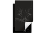 Darhaus Piastra Di Copertura Per Stufa 1 Pezzo 30X52 Cm Tappetino Antiscivolo Roll-Up, Nero - Gatto