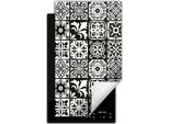 Darhaus Piastra Di Copertura Per Stufa 1 Pezzo 30X52 Cm Tappetino Antiscivolo Roll-Up, Nero - Mosaico