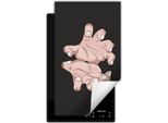 Darhaus Piastra Di Copertura Per Stufa 1 Pezzo 30X52 Cm Tappetino Antiscivolo Roll-Up, Grigio Scuro - Hands