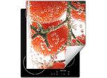 Darhaus Piastra Di Copertura Per Fornelli 45X52 Cm Tappetino Antiscivolo Roll-Up, Acqua - Pomodori