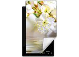 Darhaus Piastra Di Copertura Per Stufa 1 Pezzo 30X52 Cm Tappetino Antiscivolo Roll-Up, Bianco - Fiori