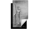 Darhaus Piastra Di Copertura Per Stufa 1 Pezzo 30X52 Cm Tappetino Antiscivolo Roll-Up, Grigio - Ardesia