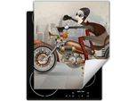 Darhaus Piastra Di Copertura Per Fornelli 45X52 Cm Tappetino Antiscivolo Arrotolabile, Grigio - Moto