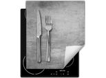 Darhaus Piastra Di Copertura Per Stufe 45X52 Cm Tappetino Antiscivolo Roll-Up, Grigio - Ardesia
