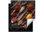 Darhaus Piastra Di Copertura Per Fornelli 45X52 Cm Tappetino Antiscivolo Roll-Up, Cucchiaio - Erbe