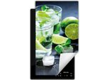 Darhaus Piastra Di Copertura Per Stufa 1 Pezzo 30X52 Cm Tappetino Antiscivolo Roll-Up, Lime - Acqua