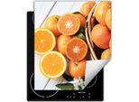 Darhaus Piastra Di Copertura Per Stufa 45X52 Cm Tappetino Antiscivolo Roll-Up, Arancione - Legno